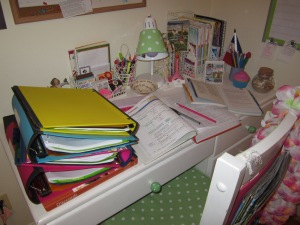 This is what my desk looks like right now! 